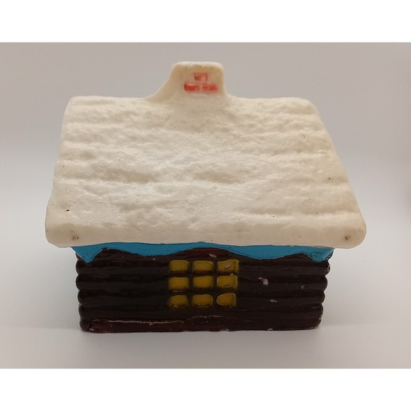 Vtg Christmas Candle Swiss Chalet Fuller Bush Co. Unique Cabin Shaped Candle - Picture 5 of 13